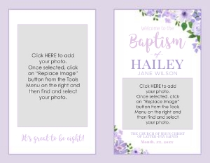Girl Baptism 7 Program: Girl Baptism 7 Program