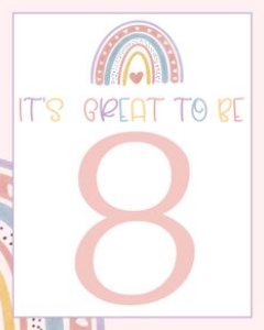 Girl Baptism 3 I It's Great to be 8: Girl Baptism 3 Bundle