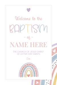Girl Baptism 3 I Welcome 24x36: Girl Baptism 3 Bundle