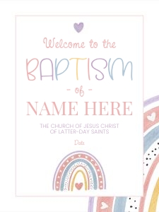 Girl Baptism 3 I Welcome 18x24: Girl Baptism 3 Bundle