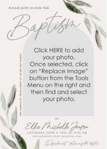 Girl Baptism 6 Invitation design preview