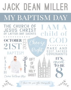 11x14 My Baptism Day | Blue: My Baptism Day | Blue