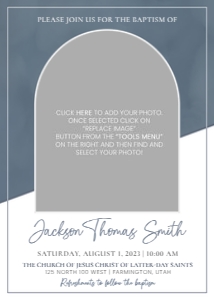 Boy Baptism Arch Invitation design preview