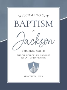 Boy Arch | Welcome Sign 18X24: Boy Baptism Arch Bundle
