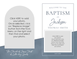 Boy Baptism Arch Program design preview