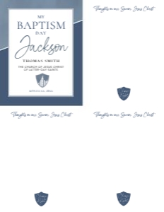 Boy Arch | Notes with Title Page: Boy Baptism Arch Bundle