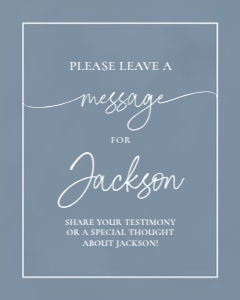 Boy Arch| Please Leave a Message Sign: Boy Baptism Arch Bundle