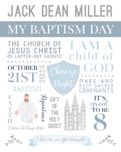 16x20 My Baptism Day | Blue: My Baptism Day | Blue