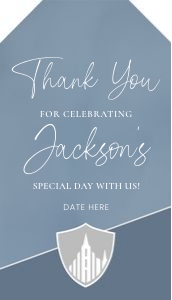 Boy Baptism Arch_Thank You Tag: Boy Baptism Arch Bundle
