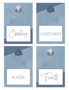 Boy Arch | Food Tents: Boy Baptism Arch Bundle