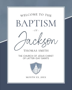 Boy Arch | Welcome Sign 16X20: Boy Baptism Arch Bundle