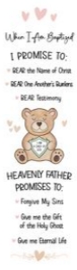 3 Baptism Bears | Bookmark 3: Baptism Bears