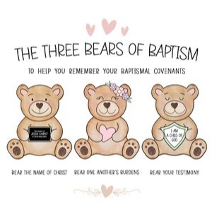 3 Baptism Bears | 3x3 Treat Tag 2: Baptism Bears