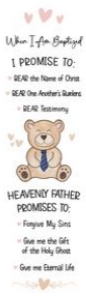 3 Baptism Bears | Bookmark 1: Baptism Bears