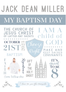 5x7 My Baptism Day | Blue: My Baptism Day | Blue