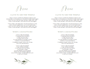 Half Sheet Music - Baptism Program 3: Baptism Program_3