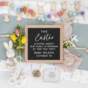Letterboard Announcement 135_Sonogram_1x1: Letterboard Announcement 135