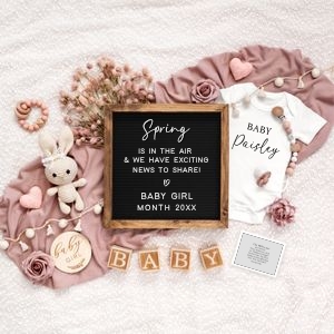Letterboard Announcement 138_1x1 Sonogram: Letterboard Announcement 138