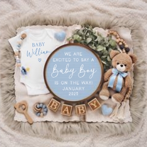 Letterboard Announcement 141_NO Sonogram 1x1: Letterboard Announcement 141