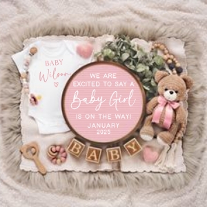 Letterboard Announcement 142_NO Sonogram 1x1: Letterboard Announcement 142