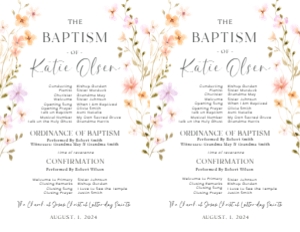 Baptism Program 24_1 1/2 Sheet: Baptism Program 24