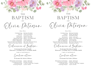 Baptism Program 24_2 1/2 Sheet: Baptism Program 24_2