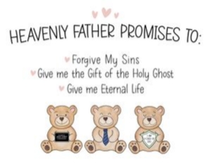 Baptism Bears | Heavenly Father Promise 1 - 8x5x11: Baptism Bears