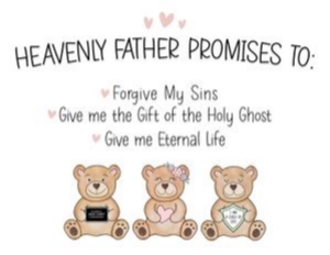 Baptism Bears | Heavenly Father Promise 2 - 8x5x11: Baptism Bears