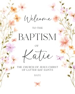 Baptism Kit_25 16x20 Welcome Poster: Baptism Kit_25