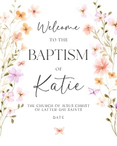 Baptism Kit_25 8x10 Welcome Poster: Baptism Kit_25