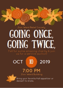 Fall Service Auction Invite design preview