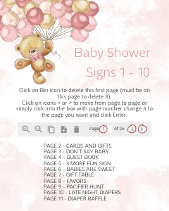 CEP078_SignsBundle1_8x10: CEP078 Baby Shower Bundle
