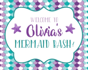 Under the Sea Welcome Sign: Under the Sea Mermaid Package
