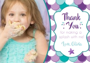 Under the Sea Thank You Note with Photo design preview