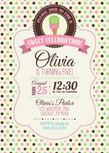 Ice Cream Parlor Invitation design preview