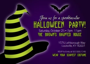 Witch Hat Halloween Invitation: Witch Hat Halloween Invitation
