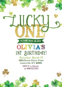 Lucky One Invitation: Lucky One Invitation