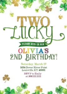 Lucky Birthday Invitation Any Age design preview