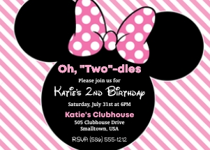 Minnie Pink Invitation design preview