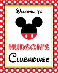 Mickey Red Sign Set design preview
