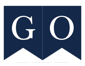 Navy White Religious Banner: Navy White Religious Banner