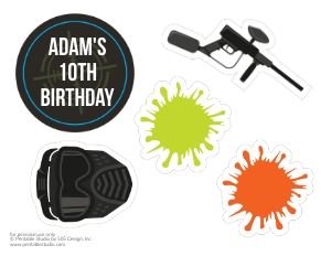 Paintball Centerpieces: Paintball Party Bundle