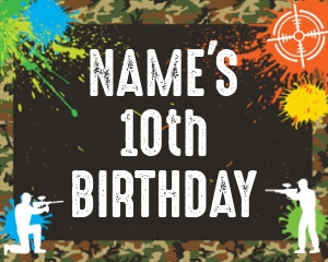 Paintball Sign 20x16: Paintball Signs Large