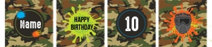 Paintball Cupcake Toppers: Paintball Party Bundle