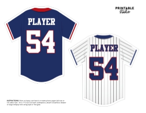 Baseball Centerpieces Blue Red design preview