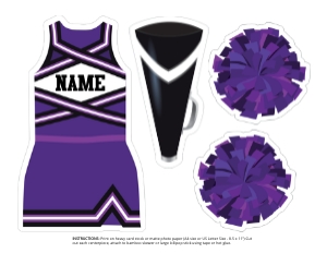 Cheer Centerpiece Purple: Cheer Centerpiece Purple