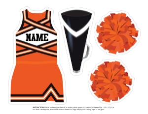 Cheer Centerpiece Orange design preview