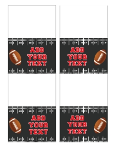 Football Red Food Labels: Football-0721-F