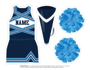 Cheer Centerpiece Navy Blue design preview