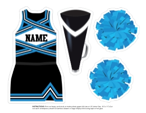 Cheer Centerpiece Bright Blue design preview